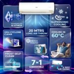 Haier 1 Ton 5 Star, New star rated,Wi-Fi HEXA Inverter Smart Split AC (AI Cooling, Energy Saving & Self-Clean, 7 in 1 Convertible, Copper, 4-way Swing, Cools in 10 Sec at 60°C, White)-HSA14KU-GAI5NB-I - Image 2