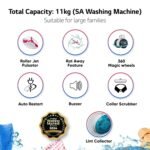 LG 11 Kg 5 Star Wind Jet Dry Rat Away Technology Semi-Automatic Top Loading Washing Machine (P1155SKAZ, Roller Jet Pulsator, Punch + 3, Middle Black) - Image 2