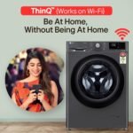 LG Smart Choice, 9 Kg, 5 Star, AI Direct Drive Technology, Steam, 6 Motion DD & Wi-Fi Fully-Automatic Front Load Washing Machine (FHP1209Z5M, Intelligent & Convenient Fabric Care, Middle Black) - Image 10