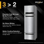 Whirlpool 235 L Frost Free Triple-Door Refrigerator | Zeolite Technology | Microblock Technology(FP 253D PROTTON ROY RADIANT STEEL(Z), Up to 44% Reduction in Cold Air Loss*] - Image 7