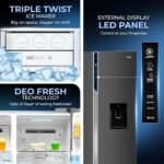 Haier SmartChoice 596L 3Star 2-Door Water Dispenser Side by Side Frost Free Refrigerator|Convertible|Smart Sense AI | Expert Inverter|Digital Display Panel (2025 Model, HRS-682WGKU1, Graphite Black) - Image 3