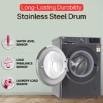 LG Smart Choice, 9 Kg, 5 Star, AI Direct Drive Technology, Steam, 6 Motion DD & Wi-Fi Fully-Automatic Front Load Washing Machine (FHP1209Z5M, Intelligent & Convenient Fabric Care, Middle Black) - Image 3