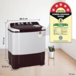 LG 8.5 kg 5 Star Semi-Automatic Top Load Washing Machine (P8530SRAZ, Burgundy, Roller Jet Pulsator) - Image 4