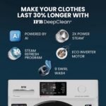 IFB 6 Kg 5 Star, DeepClean® Technology, AI Powered, Fully Automatic Front Load Washing Machine (DIVA GXN 6010 CMS, PowerSteam®, 9 Swirl, Steam Refresh, Inbuilt Heater, Eco Inverter, Grey) - Image 7