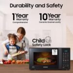 Samsung 21 L, Convection Microwave Oven (CE73JD-B1/XTL, Black, Various Cooking Modes, Pre heat, Eco Mode, Power Defrost, Auto Cook, Wire Rack, Ceramic Enamel Cavity with 10 year warranty) - Image 6