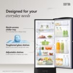IFB 197L 4 Star Advanced Inverter Direct-Cool Single Door Refrigerator with 30 Hrs Cooling Retention, Big Vegetable Box, 4 Year Super Warranty & Base Stand (2026,IFBDC-223DYBMED, Mystic Blossom Blue) - Image 5