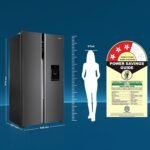 Haier SmartChoice 596L 3Star 2-Door Water Dispenser Side by Side Frost Free Refrigerator|Convertible|Smart Sense AI | Expert Inverter|Digital Display Panel (2025 Model, HRS-682WGKU1, Graphite Black) - Image 6