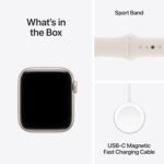 Apple Watch SE 3 GPS 40mm Starlight Aluminium Case with Starlight Sport Band - M/L - Image 6