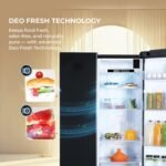 Haier 602L 3Star 2 Door Side by Side Frost Free Refrigerator|100% Convertible|Expert Inverter Technology|Digital Display Panel|Triple Twist Ice Maker|Deo Fresh Technology (HRS-682KS, Black Steel) - Image 9