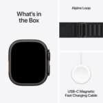 Apple Watch Ultra 3 GPS + Cellular 49mm Black Titanium Case with Black Alpine Loop - Medium - Image 6
