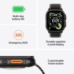 Apple Watch Ultra 3 GPS + Cellular 49mm Natural Titanium Case with Light Blue Alpine Loop - Medium - Image 2