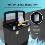 VW 8.5 kg 5 Star Storm Wash with Toughened Glass Semi Automatic Top Load Washing Machine StormWash0085G (Black) - Image 7