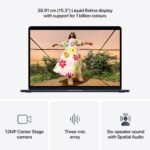 Apple 2026 MacBook Air 15″ Laptop with M5 chip: AI and Apple Intelligence, 38.91 cm (15.3″) Liquid Retina Display, 16GB Unified Memory, 512GB SSD Storage, 12MP Center Stage Camera, Touch ID; Midnight - Image 3