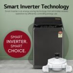 LG Smart Choice, 9 Kg, 5 Star, Smart Inverter Technology, Turbodrum, Fully Automatic Top Load Washing Machine (T90AJMB1Z, Jetspray+, Turbowash, Auto Tub Clean after every wash cycle, Middle Black) - Image 2