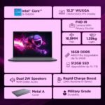 Lenovo IdeaPad Slim 3 13th Gen Intel Core i5-13420H 15.3"(38.8cm) WUXGA IPS Laptop(16GB RAM/512GB SSD/Win 11/Office Home 2024/Backlit/1Yr ADP Free/Top Metal Cover & IR Camera/Grey/1.6Kg), 83K100CGIN - Image 12