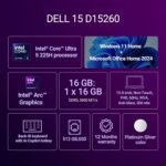 Dell 15 AI Powered Laptop, Intel Core Ultra 5 225H, 16GB DDR5 RAM, 512GB SSD, 15.6" FHD Anti-Glare Display, Intel Arc Graphics, Dedicated Copilot Key, Backlit Keyboard, Silver, Win11 Home + MSO H&S'24 - Image 13