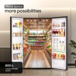 Godrej 600L 3Star 5 Years Comprehensive Warranty Smart Convertible Zones | Toughened Glass Door | Frost Free Inverter Refrigerator (2025 Model, RS EONVELVET 646C RIT SM BL, Storm Blue) - Image 3