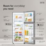 IFB 241L 2 Star 7-in-1 Multi Mode, Advanced Inverter Frost-Free Double Door Refrigerator with 30 Hrs Cooling Retention & 4 Year Super Warranty (2026, IFBFF-291BYBSE, Brush Grey) - Image 10