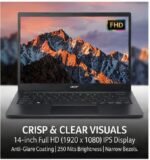 acer TravelLite Thin Laptop AMD Ryzen 5 7430U (6-Core) |8GB RAM, 512GB SSD | 14" Full HD Anti-Glare Display |Privacy Shutter| Windows 11| MS Office | Metal Body | 1.34Kg | Black | 1 Year Warranty - Image 8