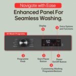 LG 7 Kg, 5 Star, DD Technology, Steam Wash, 6 Motion DD, Fully-Automatic Front Load Washing Machine (FHB1207Z2M, Allergy Care, In-Built Heater, Touch Panel, Middle Black - Image 4