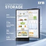 IFB Smart Choice 197L 5 Star Direct-Cool Single Door Refrigerator with Advanced Inverter Compressor (IFBDC-2235DBMED,Mystic Blossom Blue) Extraordinary Storage with Humidity Controller, Base drawer - Image 8