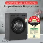 LG 7 Kg, 5 Star, DD Technology, Steam Wash, 6 Motion DD, Fully-Automatic Front Load Washing Machine (FHB1207Z2M, Allergy Care, In-Built Heater, Touch Panel, Middle Black - Image 5