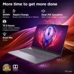 Lenovo IdeaPad Slim 3 13th Gen Intel Core i5-13420H 15.3"(38.8cm) WUXGA IPS Laptop(16GB RAM/512GB SSD/Win 11/Office Home 2024/Backlit/1Yr ADP Free/Top Metal Cover & IR Camera/Grey/1.6Kg), 83K100CGIN - Image 9