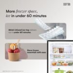 IFB 241L 2 Star 7-in-1 Multi Mode, Advanced Inverter Frost-Free Double Door Refrigerator with 30 Hrs Cooling Retention & 4 Year Super Warranty (2026, IFBFF-291BYBSE, Brush Grey) - Image 8