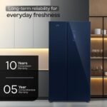 Godrej 600L 3Star 5 Years Comprehensive Warranty Smart Convertible Zones | Toughened Glass Door | Frost Free Inverter Refrigerator (2025 Model, RS EONVELVET 646C RIT SM BL, Storm Blue) - Image 7