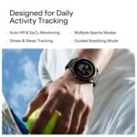 Boat Ultima Aeris 1.43" AMOLED Display, 1000 nits Brightness, Ultra Slim 8mm Metal Build, IP68, Auto HR & SpO2 Monitoring, Sleep & Stress Tracking, Stylish Smartwatch for Men & Women (Active Black) - Image 7