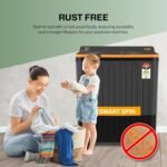 VW 9.5 kg 5 Star Wash Mate Semi Automatic Top Load Washing Machine WashMate0095G (Black) - Image 3