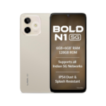 Lava Bold N1 5G (Champagne Gold, 6GB RAM, 128GB Storage) |Bigger 6.75" HD+ Notch Display | Octacore 5G Processor | 13 MP AI Camera |5000 mAh Battery| IP54 Rated Dust & Water Splash Proof