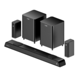 Boat Aavante 5.2.4 Prime 6250DA, Dolby Atmos, 625W, 5.2.4CH(Dual Subwoofers & Wireless Satellites), QR for Installation, Bluetooth Sound bar, Home Theatre Soundbar Speaker (Premium Black)