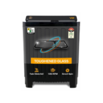 VW 8.5 kg 5 Star Storm Wash with Toughened Glass Semi Automatic Top Load Washing Machine StormWash0085G (Black)