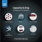 Voltas beko, A Tata Product 6 kg 5 Star Semi-Automatic Top Load Washing Machine With Air Dry (WTT60UNX/OK3R0R0W01, Burgundy, Special Pulsator Technology) - Image 9