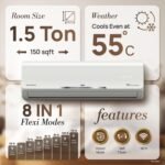 IFB 1.5 Ton 5Star,New star rated,AI Powered Inverter Split Air Conditioner with Inbuilt WiFi,Hybrid Mode, 8in1 Flexi Mode,Heavy Duty Compressor,Self Clean,100% Copper Tubes,CI195SS32SGM3, White - Image 11