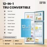 IFB Smart Choice 331L, 3 Star, Tru Convertible 12-in-1, Advanced Inverter Compressor, Frost Free Double Door Refrigerator, WiFi Enabled, 4-Year Machine Warranty (IFBFF-3833DKSETU, Metal Black) - Image 10