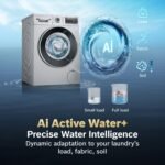 Bosch 10 kg 5 Star Front Load Fully-Automatic Washing Machine, Iron Steam Assist, AI ActiveWater Plus, Pretreatment, Anti Stain, In-Built Heater, Allergy Plus, Silver, WGA252ZSIN - Image 10