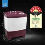 Voltas beko, A Tata Product 6 kg 5 Star Semi-Automatic Top Load Washing Machine With Air Dry (WTT60UNX/OK3R0R0W01, Burgundy, Special Pulsator Technology) - Image 7