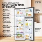IFB Smart Choice 331L, 3 Star, Tru Convertible 12-in-1, Advanced Inverter Compressor, Frost Free Double Door Refrigerator, WiFi Enabled, 4-Year Machine Warranty (IFBFF-3833DKSETU, Metal Black) - Image 9