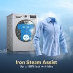 Bosch 10 kg 5 Star Front Load Fully-Automatic Washing Machine, Iron Steam Assist, AI ActiveWater Plus, Pretreatment, Anti Stain, In-Built Heater, Allergy Plus, Silver, WGA252ZSIN - Image 9