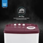 Voltas beko, A Tata Product 6 kg 5 Star Semi-Automatic Top Load Washing Machine With Air Dry (WTT60UNX/OK3R0R0W01, Burgundy, Special Pulsator Technology) - Image 4