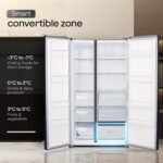 Godrej 600L 3 Star 5 Years Comprehensive Warranty | Smart Convertible Zones | Toughened Glass Door | Frost Free Inverter Refrigerator (2025 Model, RS EONVELVET 600C RIT RS GL, Rose Glass) - Image 8