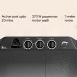 Godrej 7.5 Kg 5 Star, Trio Scrub Pulsator for Powerful scrub and Stain Removal, Toughened Glass Translucent Lid, Semi Automatic Top Load Washing Machine (WS EDGE CLS 75 5.0 PN2 GPGR, Graphite Grey) - Image 5