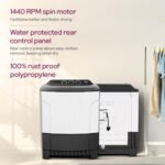 Godrej 7.5 Kg 5 Star, Trio Scrub Pulsator for Powerful scrub and Stain Removal, Toughened Glass Translucent Lid, Semi Automatic Top Load Washing Machine (WS EDGE CLS 75 5.0 PN2 GPGR, Graphite Grey) - Image 6